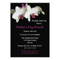 Invitación del brunch del día de madres - orquídea invitaciones