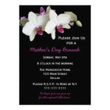 Invitación del brunch del día de madres - orquídea