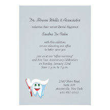 Invitación del cepillo y del diente/invitación den