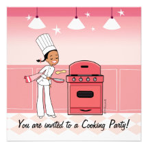 Invitación del cocinero para los chicas