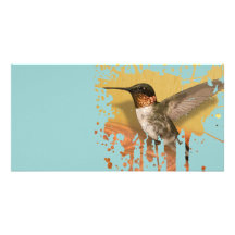 invitación del colibrí tarjetas fotográficas personalizadas