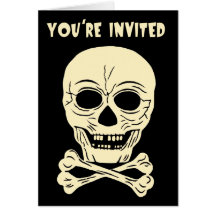 Invitación del cráneo felicitacion 