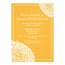 Invitación del crisantemo - oro