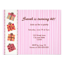Invitación del cumpleaños con rosa retro de los re