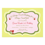 Invitación del cumpleaños de la fresa el | invitaciones