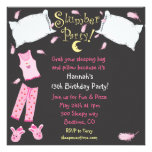 Invitación del cumpleaños de la lucha de almohada 