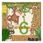 Invitación del cumpleaños de la selva POPULAR de l