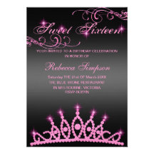 Invitación del cumpleaños de la tiara de la chispa