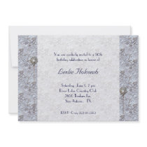 Invitación del cumpleaños de las mujeres azules de invitaciones