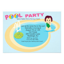 Invitación del cumpleaños de los chicas de fiesta 