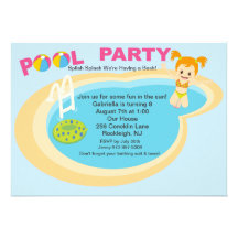 Invitación del cumpleaños de los chicas de fiesta 