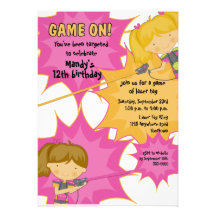 Invitación del cumpleaños de los chicas de la etiq