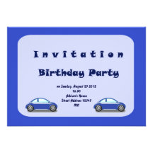 Invitación del cumpleaños de los coches