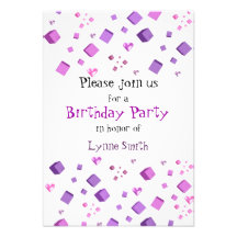 Invitación del cumpleaños de los corazones y de lo