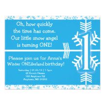 Invitación del cumpleaños de ONEderland del invier