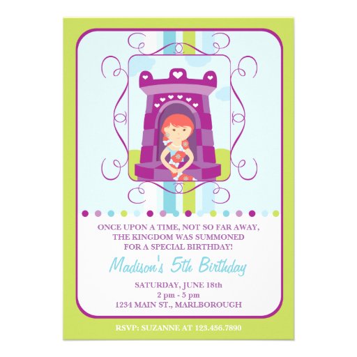 Invitación del cumpleaños de Rapunzel