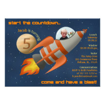 Invitación del cumpleaños de Rocketship
