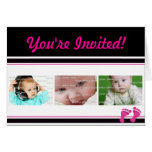 Invitación del cumpleaños del bebé tarjetón