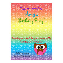 Invitación del cumpleaños del búho