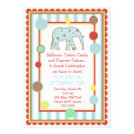 Invitación del cumpleaños del elefante del circo