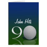 Invitación del cumpleaños del golf para 90 años tarjeta