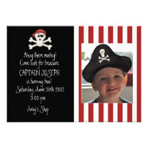 Invitación del cumpleaños del pirata de la imagen