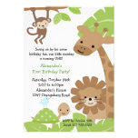 Invitación del cumpleaños del safari de selva