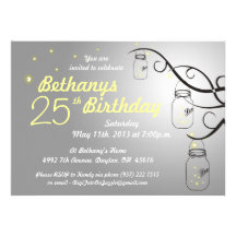 Invitación del cumpleaños del tarro de albañil en 