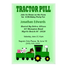 Invitación del cumpleaños del tema de la granja de