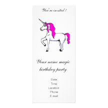 Invitación del cumpleaños del "unicornio"