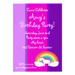 Invitación del cumpleaños del unicornio