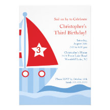 Invitación del cumpleaños del VELERO