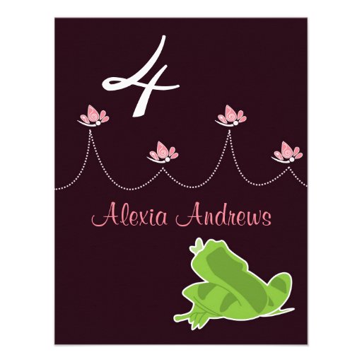 Invitación del cumpleaños - princesa y rana