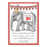 Invitación del desfile del circo del elefante del 