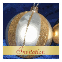 Invitación del día de fiesta del navidad de la bol invitaciones