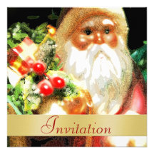 Invitación del día de fiesta del navidad de Santa 