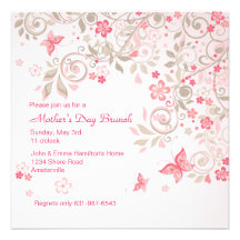 Invitación del día de madre del prado de la maripo