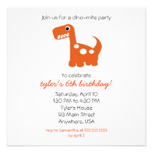 invitación del Dino-ácaro