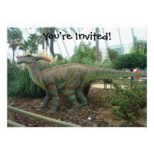 Invitación del dinosaurio de Parasaurolophus
