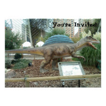 Invitación del dinosaurio de Spinosaurus