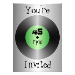Invitación del disco de vinilo para cualquier ocas