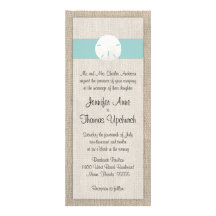 Invitación del dólar de arena y del boda de playa 