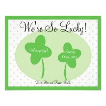 Invitación del embarazo del día del St Patricks/af