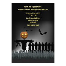 Invitación del espantapájaros de Halloween