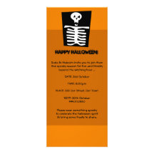 Invitación del esqueleto de Halloween
