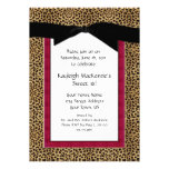 Invitación del estampado leopardo y del dulce 16 d