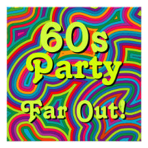 invitación del fiesta 60s