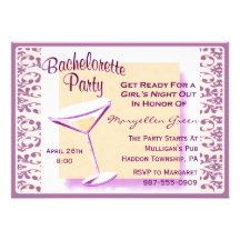Invitación del fiesta de Bachelorette