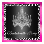 Invitación del fiesta de Bachelorette de la cebra 