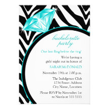 Invitación del fiesta de Bachelorette del estampad